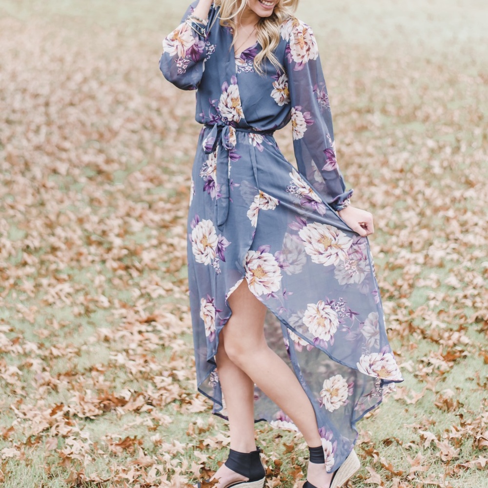 Purple Floral Dress